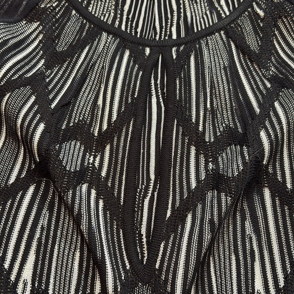 MISSONI Abstract Semi Sheer Black White Knit Top - Picture 5 of 10